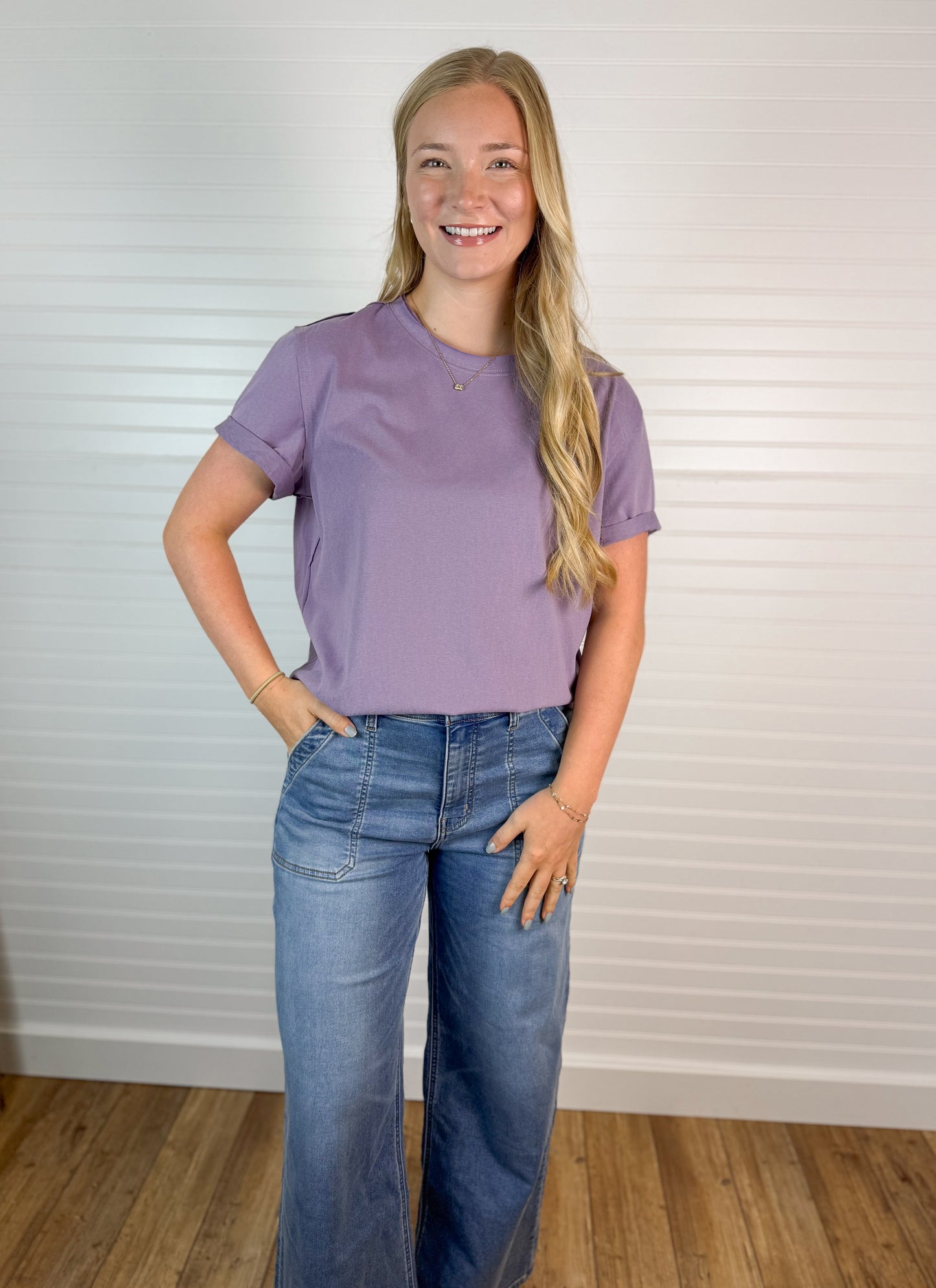Soft Classic Cuffed Sleeve Tee (3 colors)