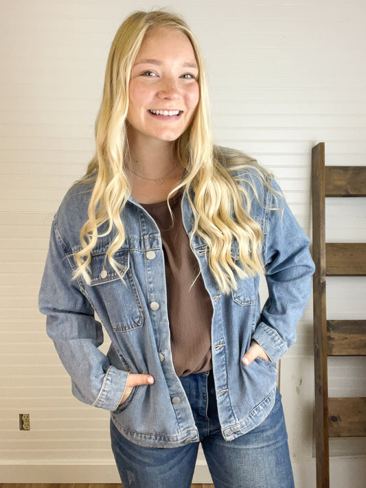 Oversized Denim Jacket - Light