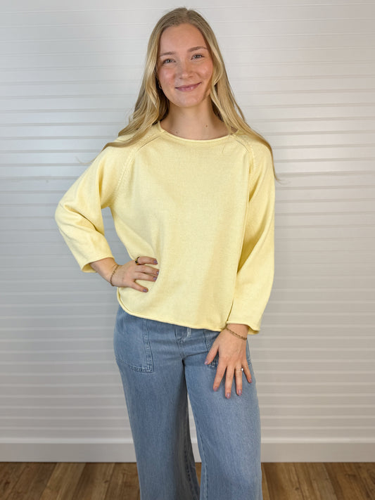 Roll Neck Lightweight Sweater - Daisy