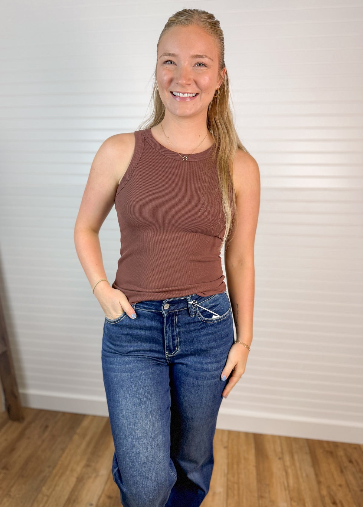Crewneck Ribbed Knit Tank (5 colors)
