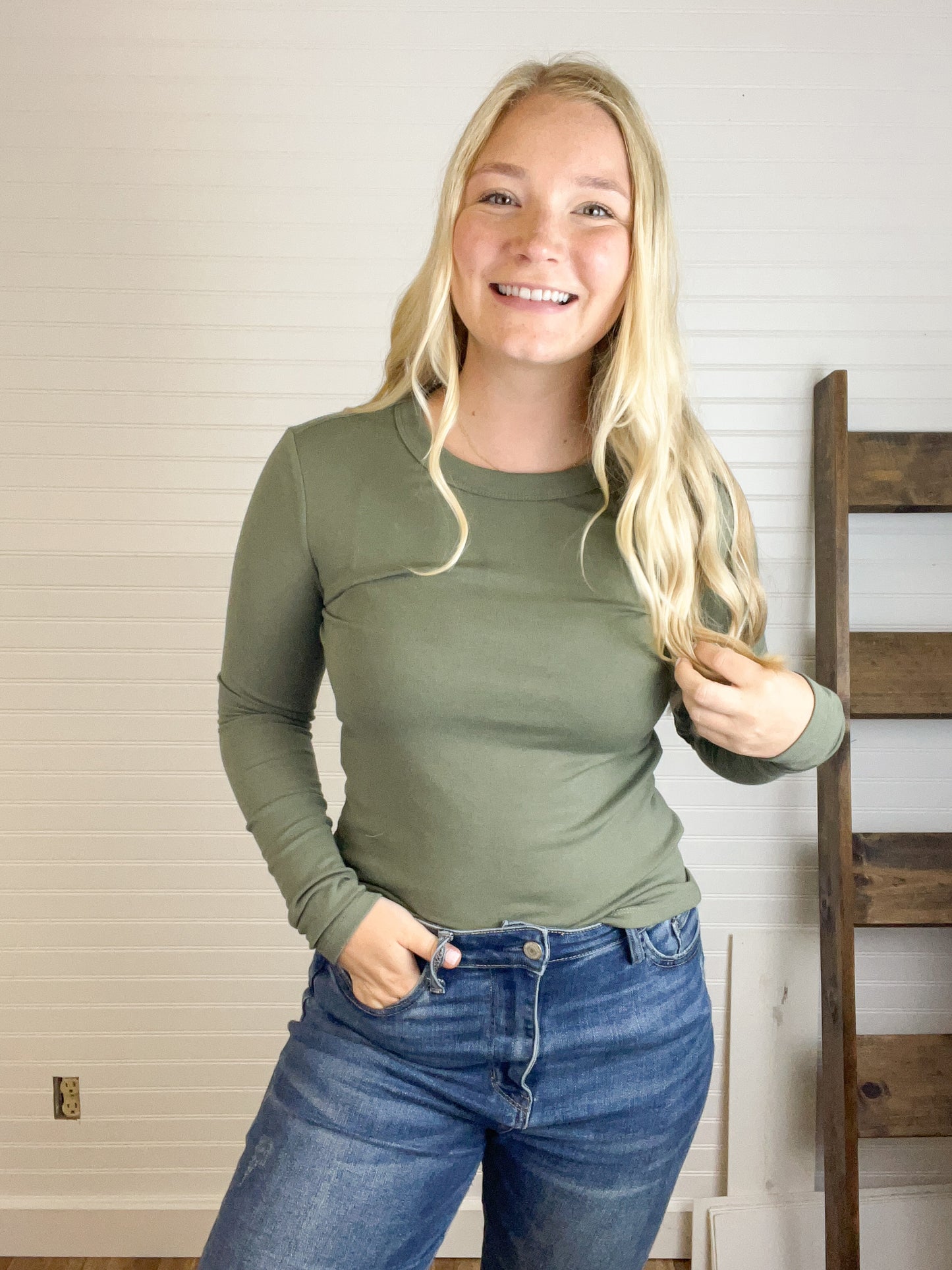 Basic Knit Long Sleeve Top (3 colors)