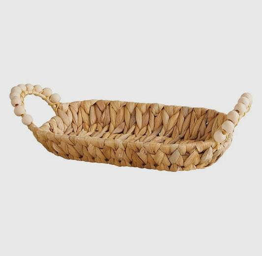 Beaded Seagrass Basket