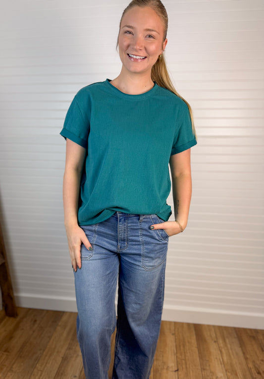 Soft Classic Cuffed Sleeve Tee (3 colors)