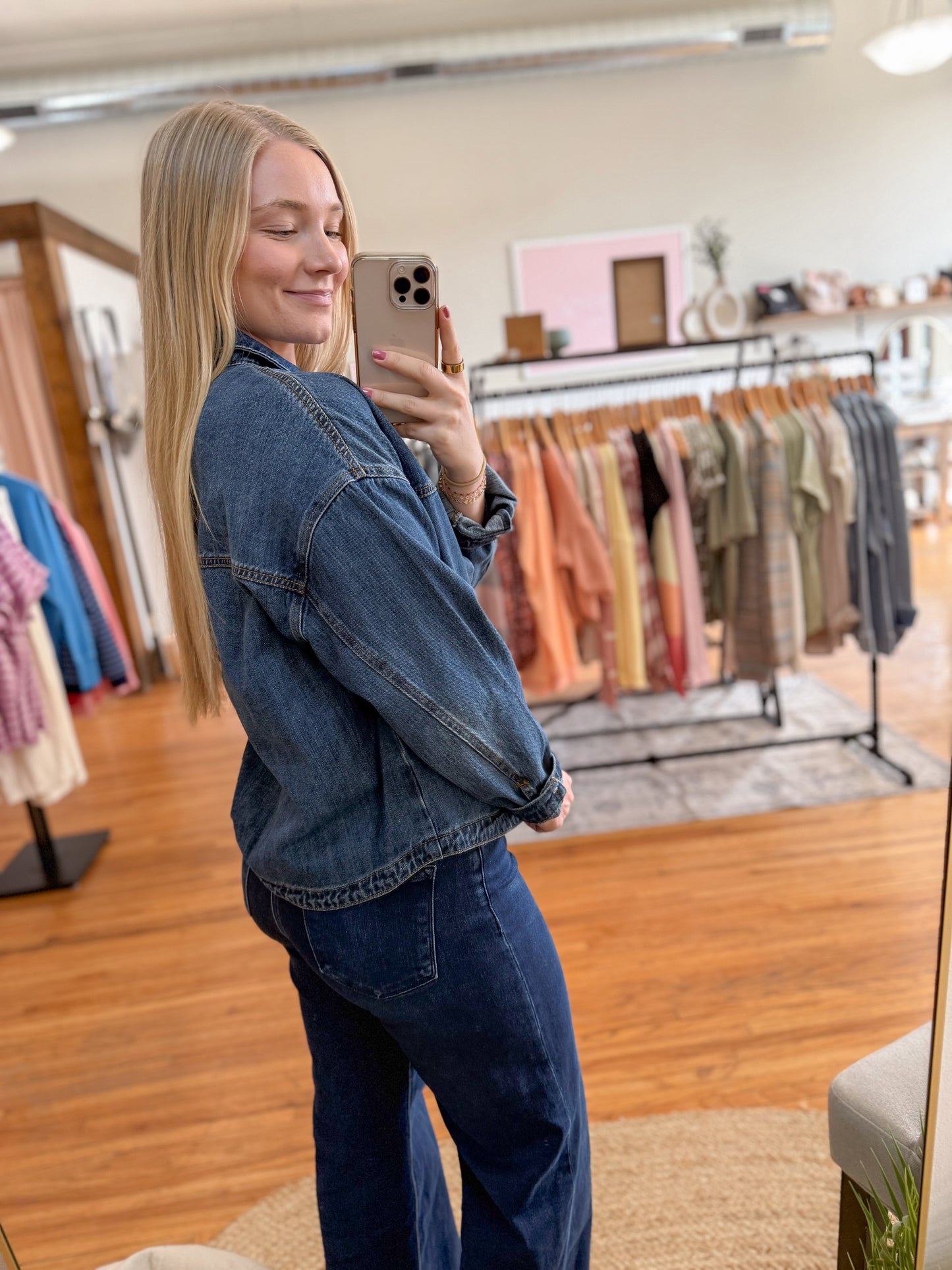 Relaxed Fit Denim Jacket - Dark Wash