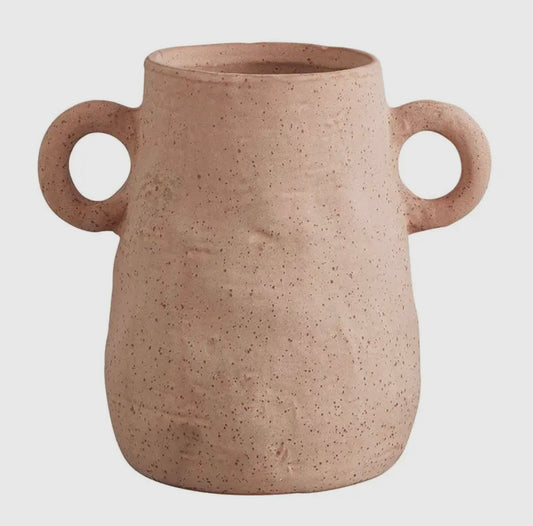Stoneware Handle Pot - Peach