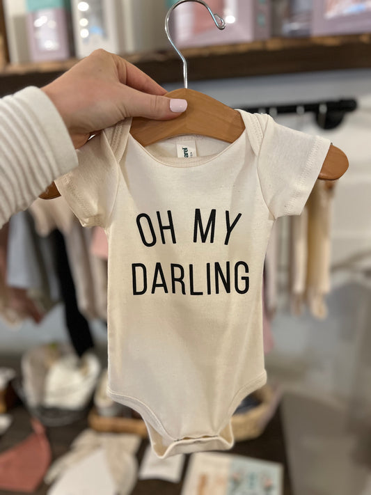 Oh My Darling Organic Bodysuit - Cream