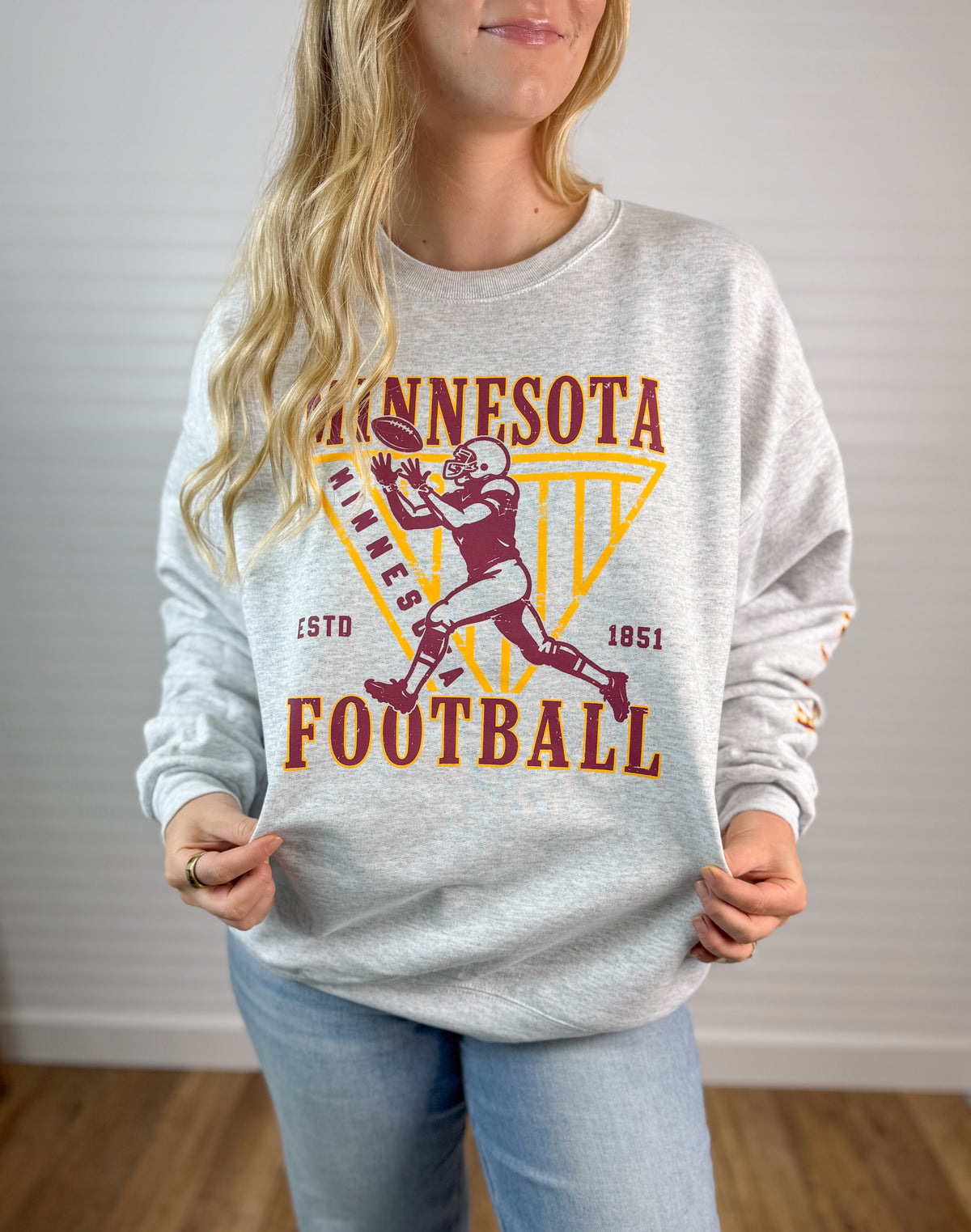 Minnesota Football Crewneck - Gold/Maroon