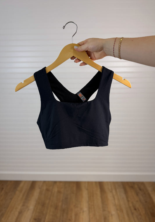 Cloud Light Square Neck Sports Bra - Black