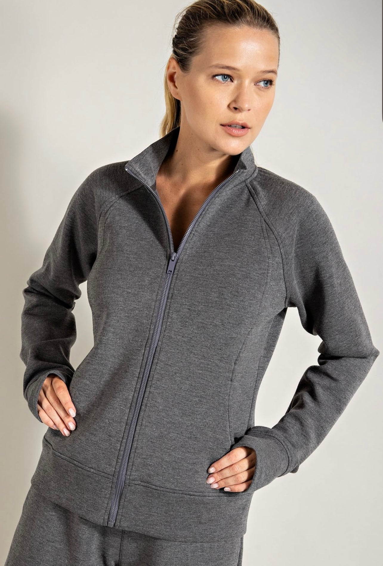 PLUS Athletic Jacket - Charcoal