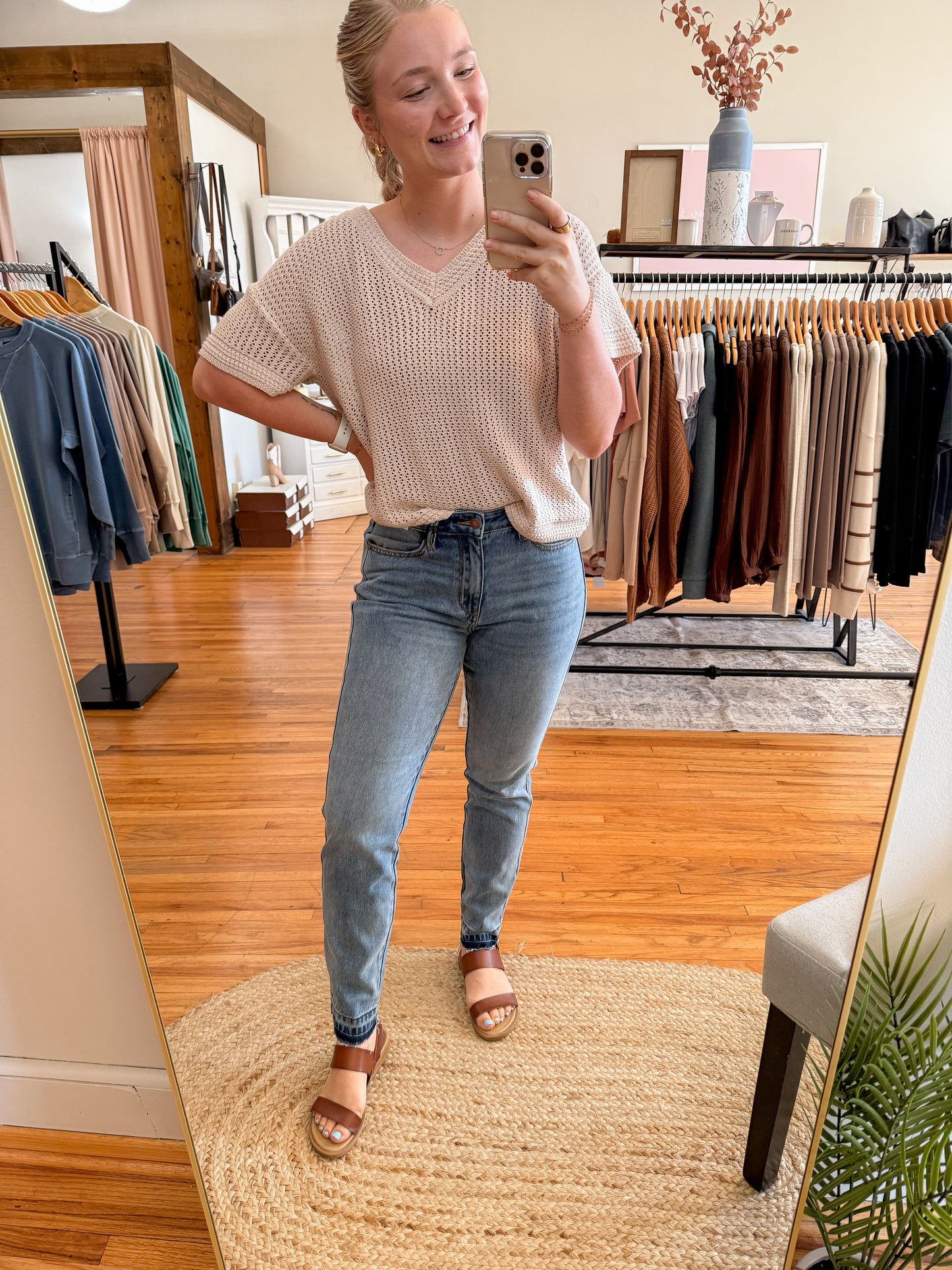 Midrise Rigid Boyfriend Denim