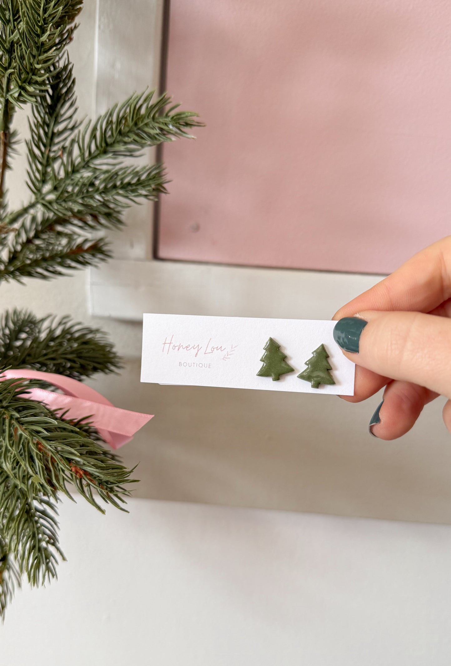 Tree Clay Stud Earrings (3 colors)