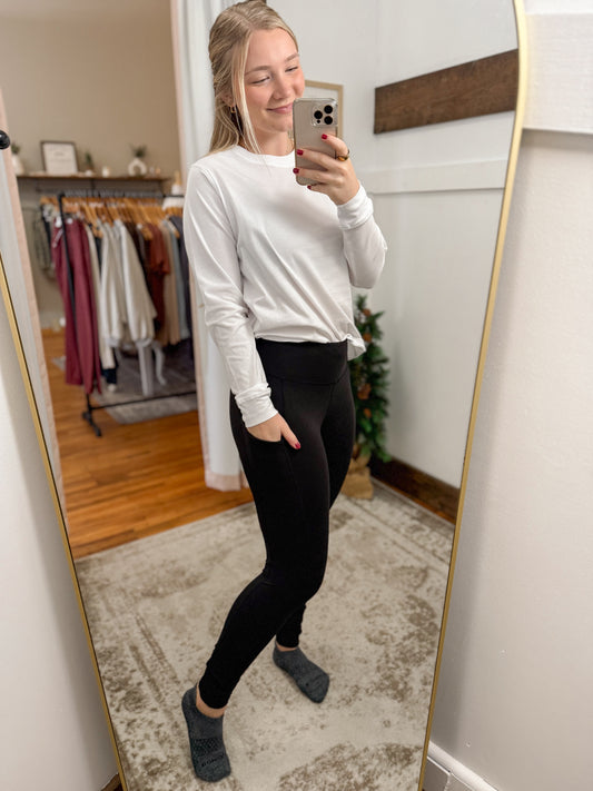 Buttery Soft Pocket Leggings - Black