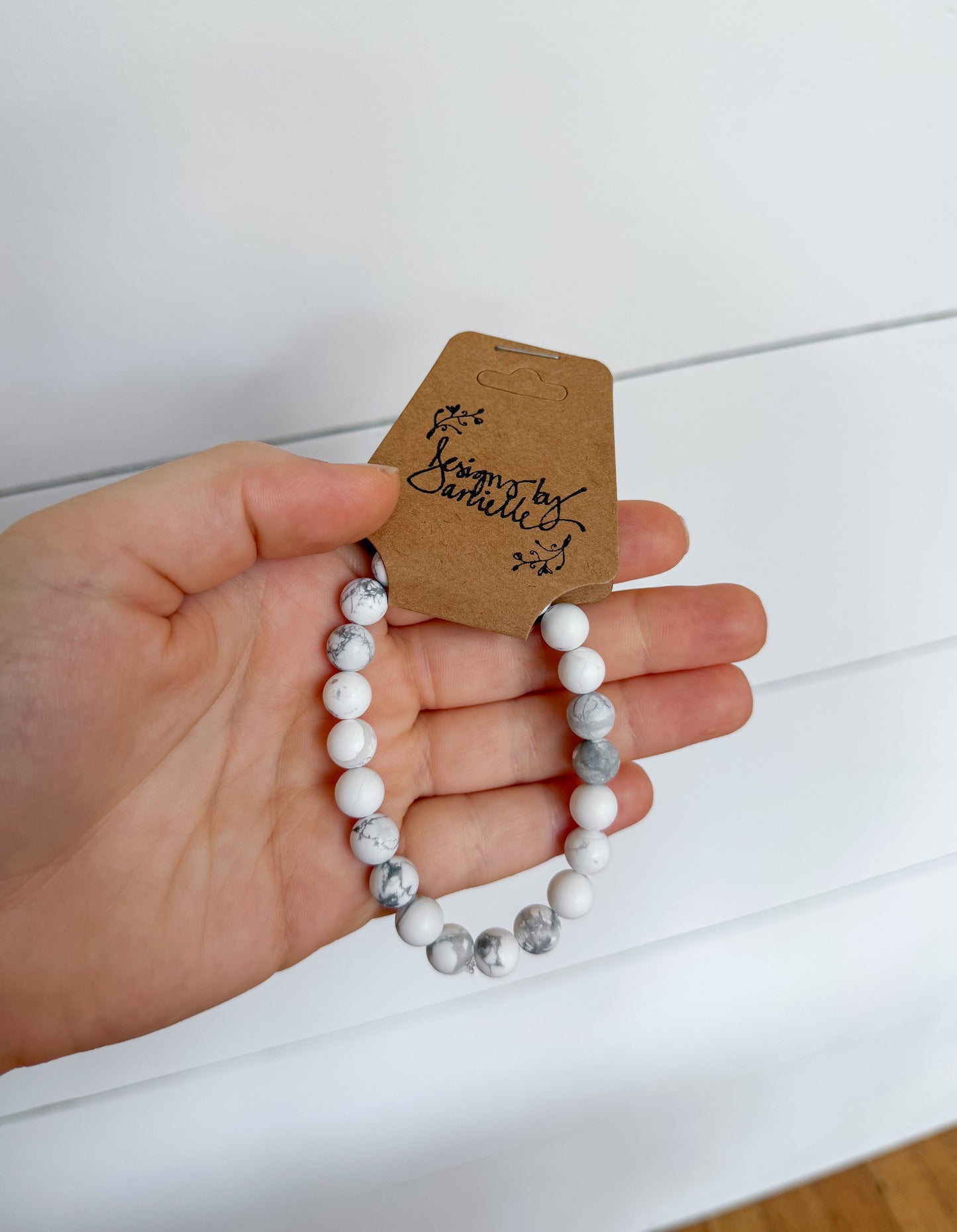 Single Stone Bracelet - White Marble