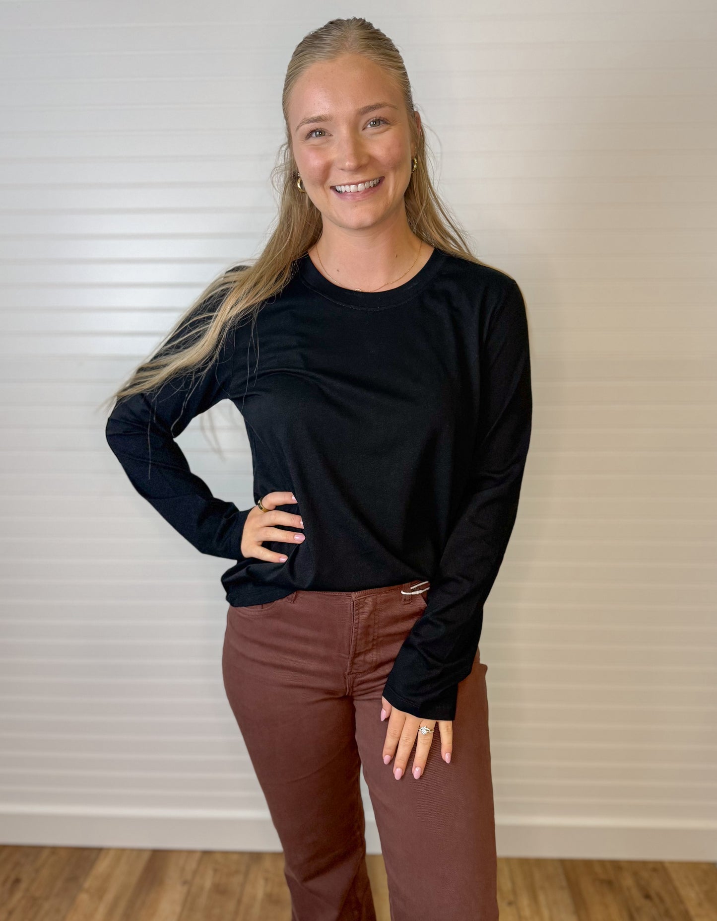 Garment Washed Cotton Long Sleeve (2 colors)