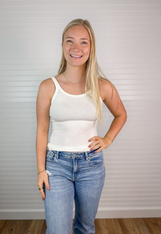 Stretchy Basic Ribbed Tank (2 colors)