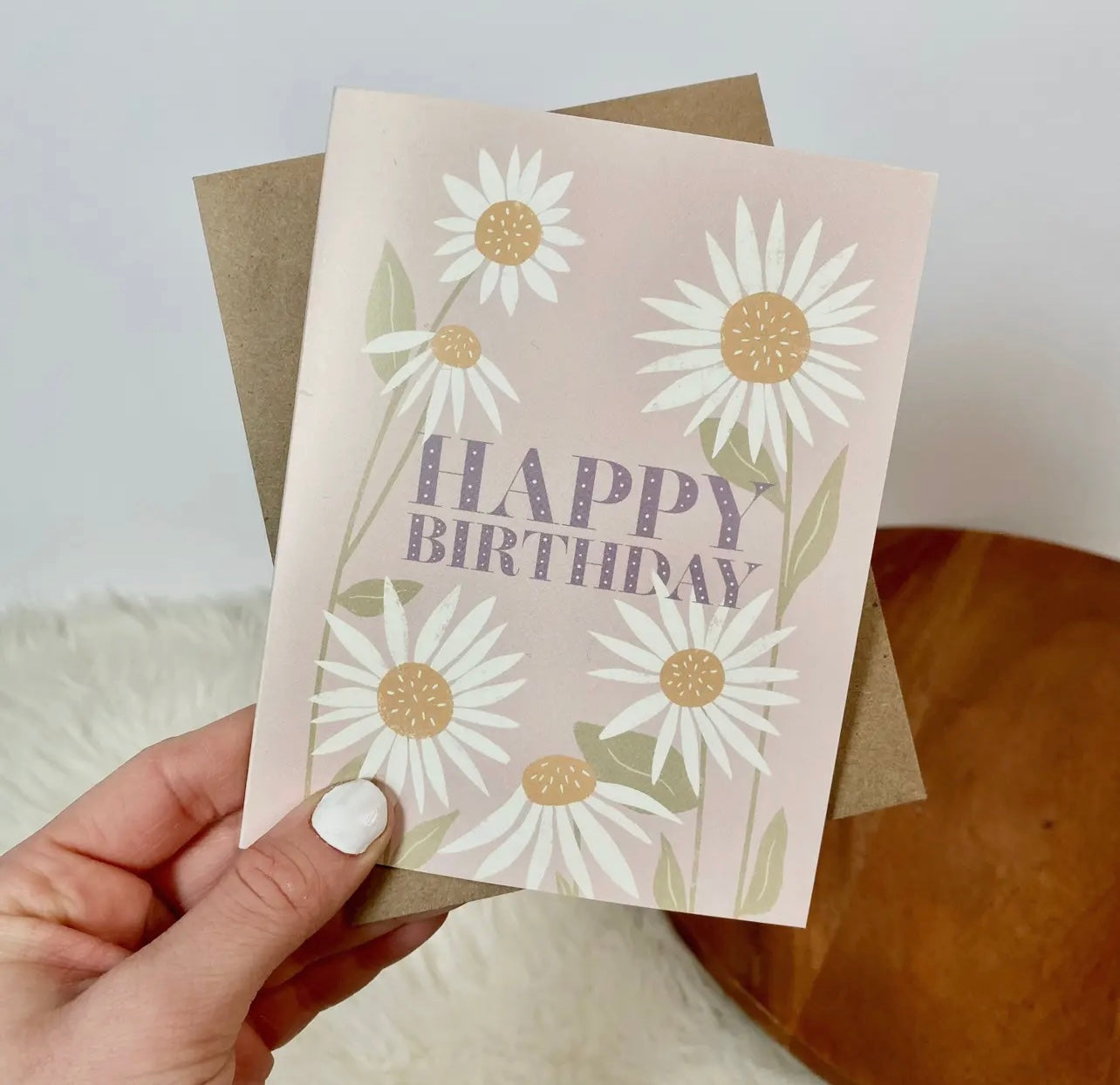 “Happy Birthday” Daisy Birthday Card