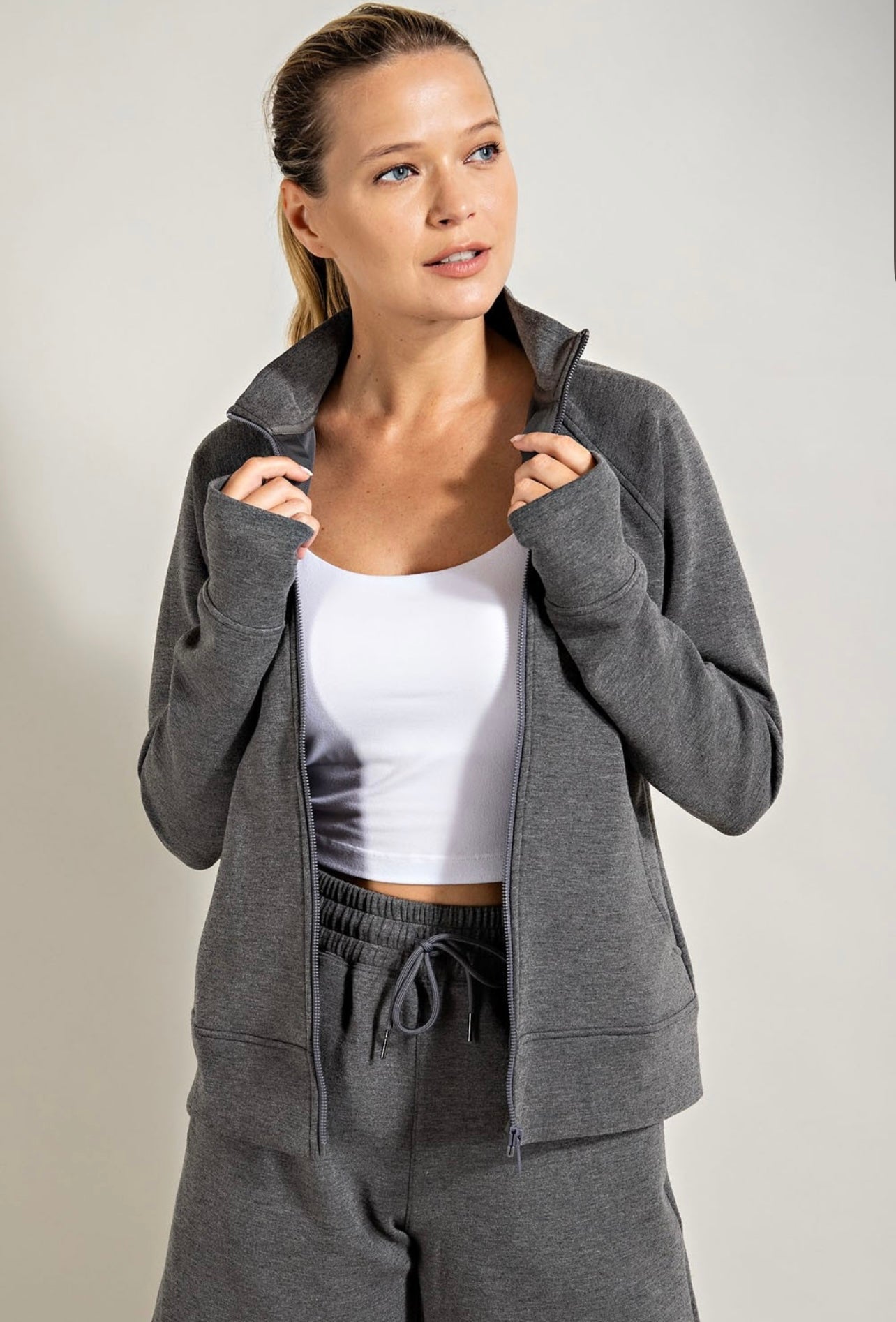 PLUS Athletic Jacket - Charcoal