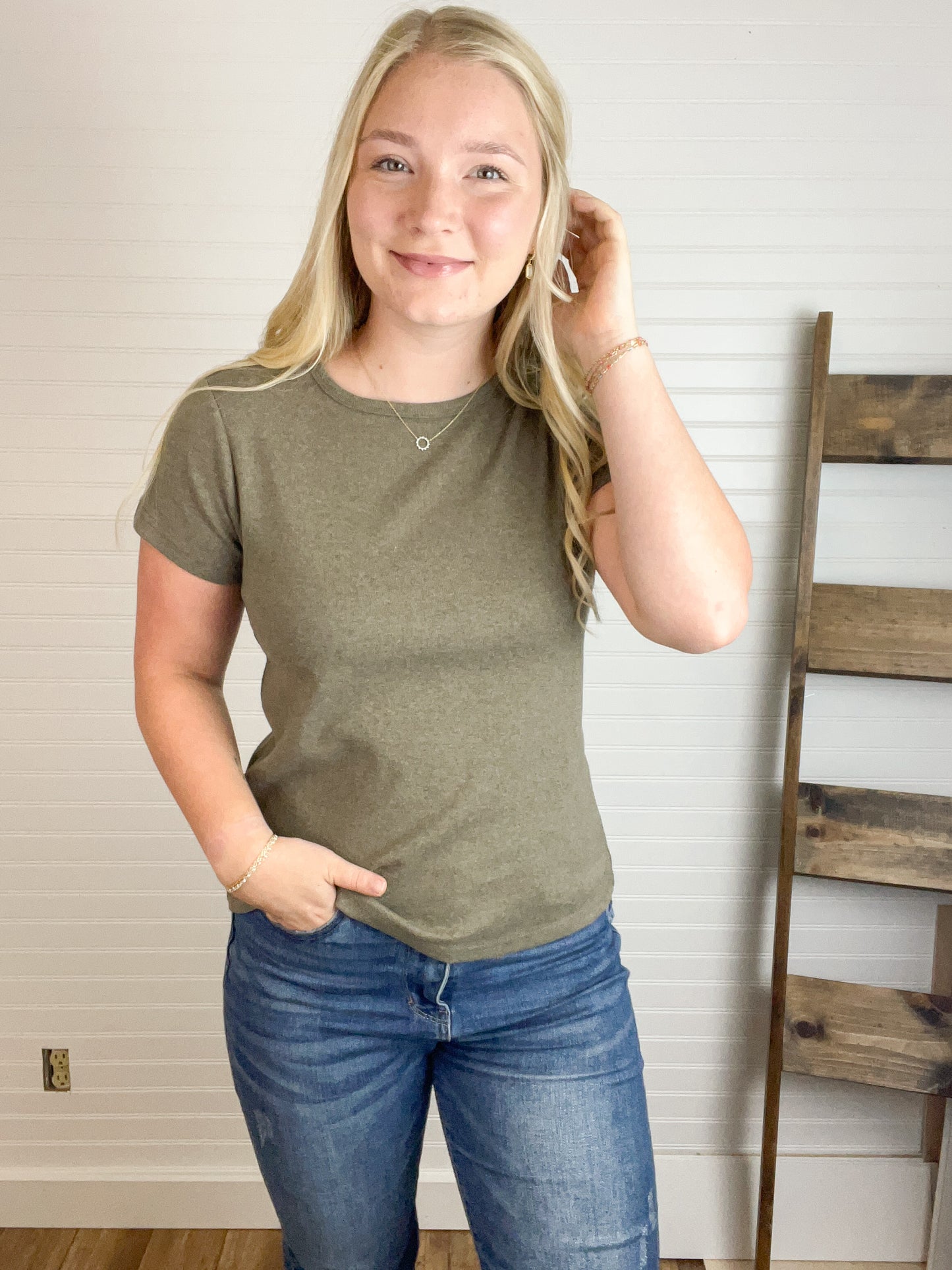 Lexi Tee - Green Heather