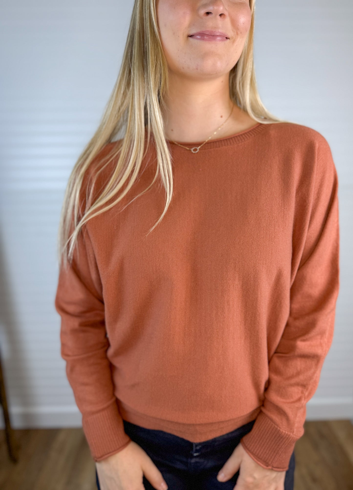 Wide Neck Soft Dolman Sweater (2 colors)