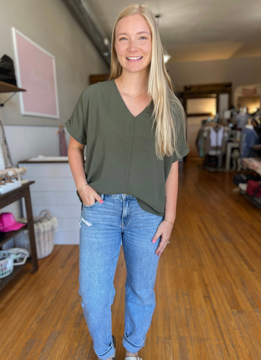 Airflow Dolman Top - Olive