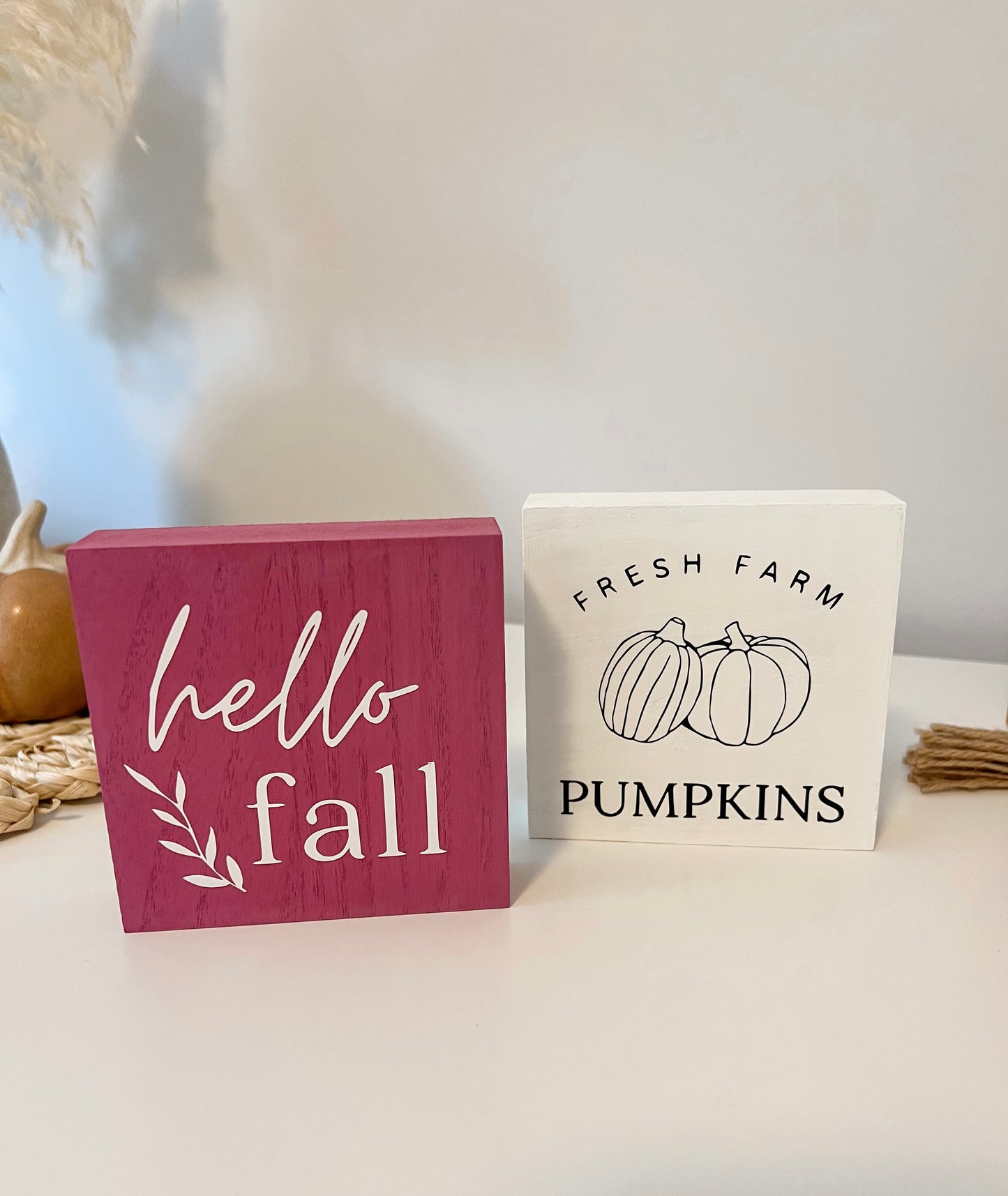 Wooden Mini Fall Signs