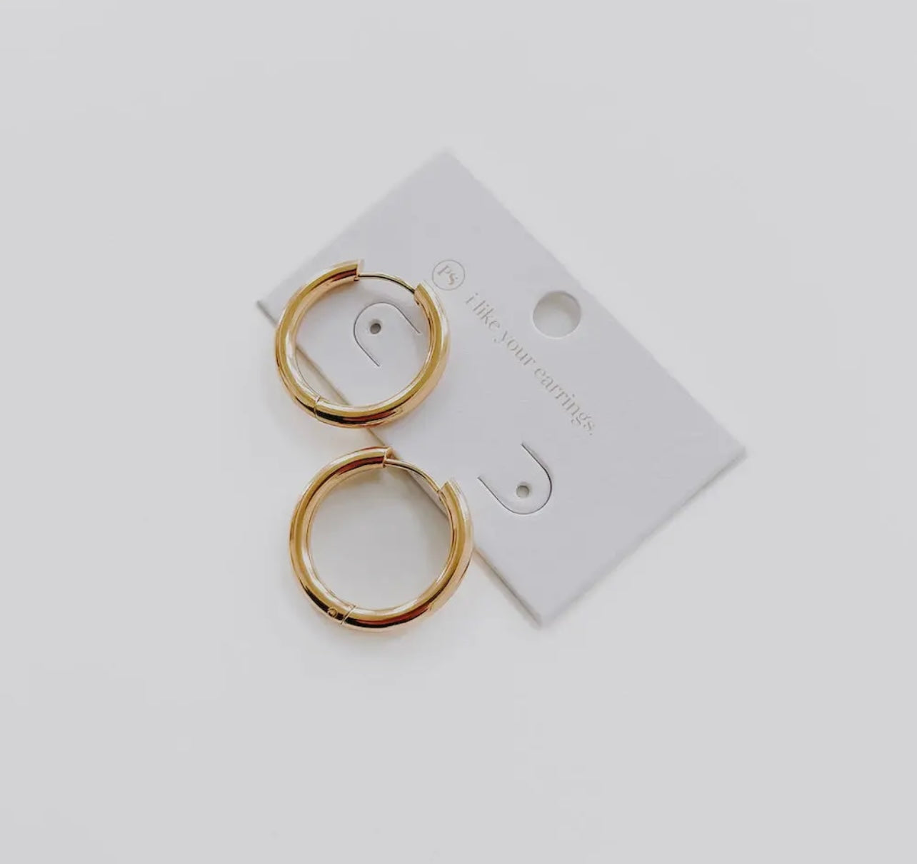 Circle Hoop Earrings - WATERPROOF