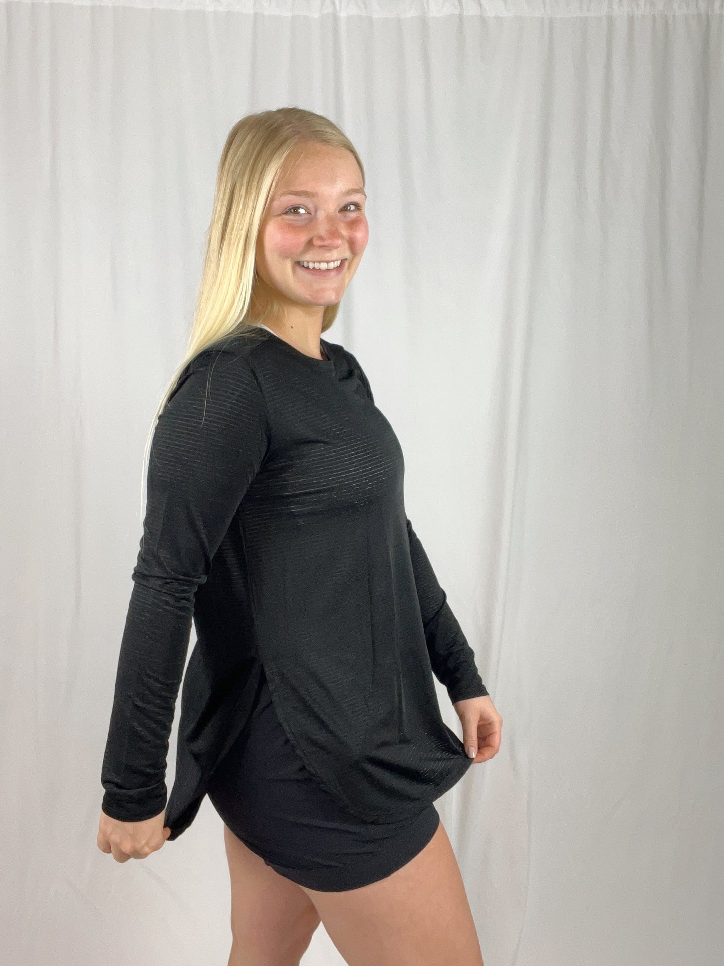 Ribbed Mesh Long Sleeve (2 colors)