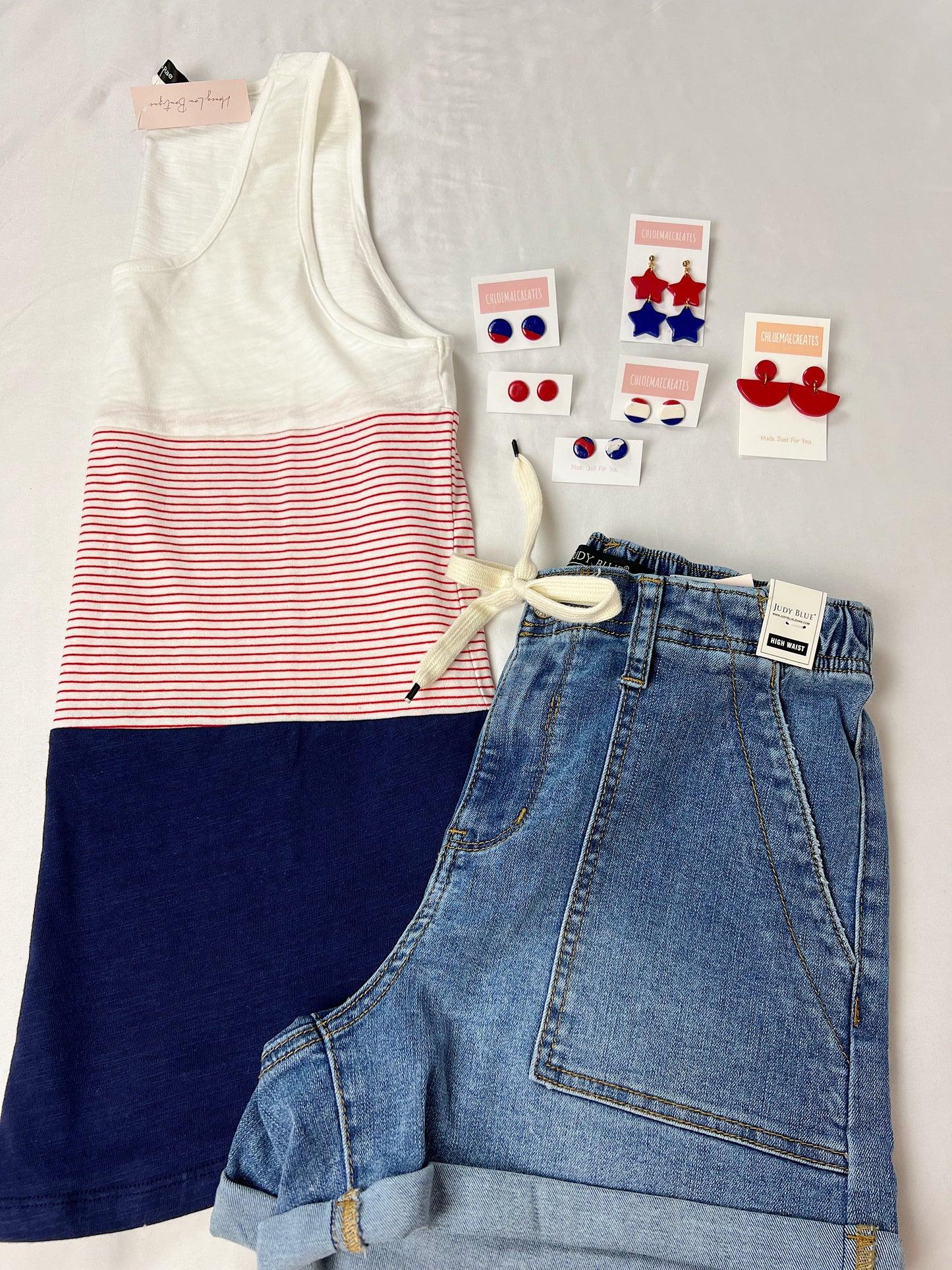 4th of July Colorblock Tank