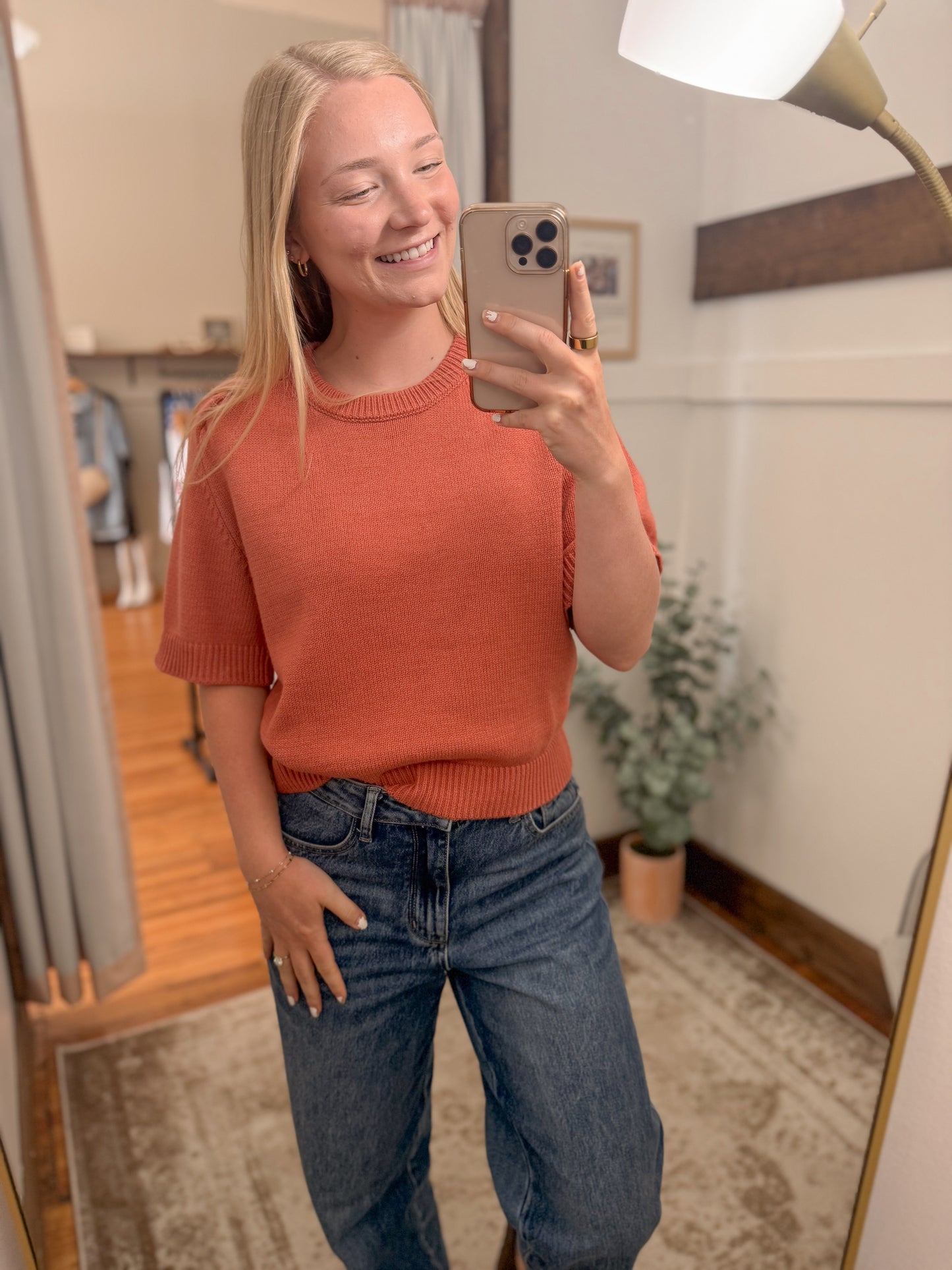 Essential Raglan Sweater Top - Poppy