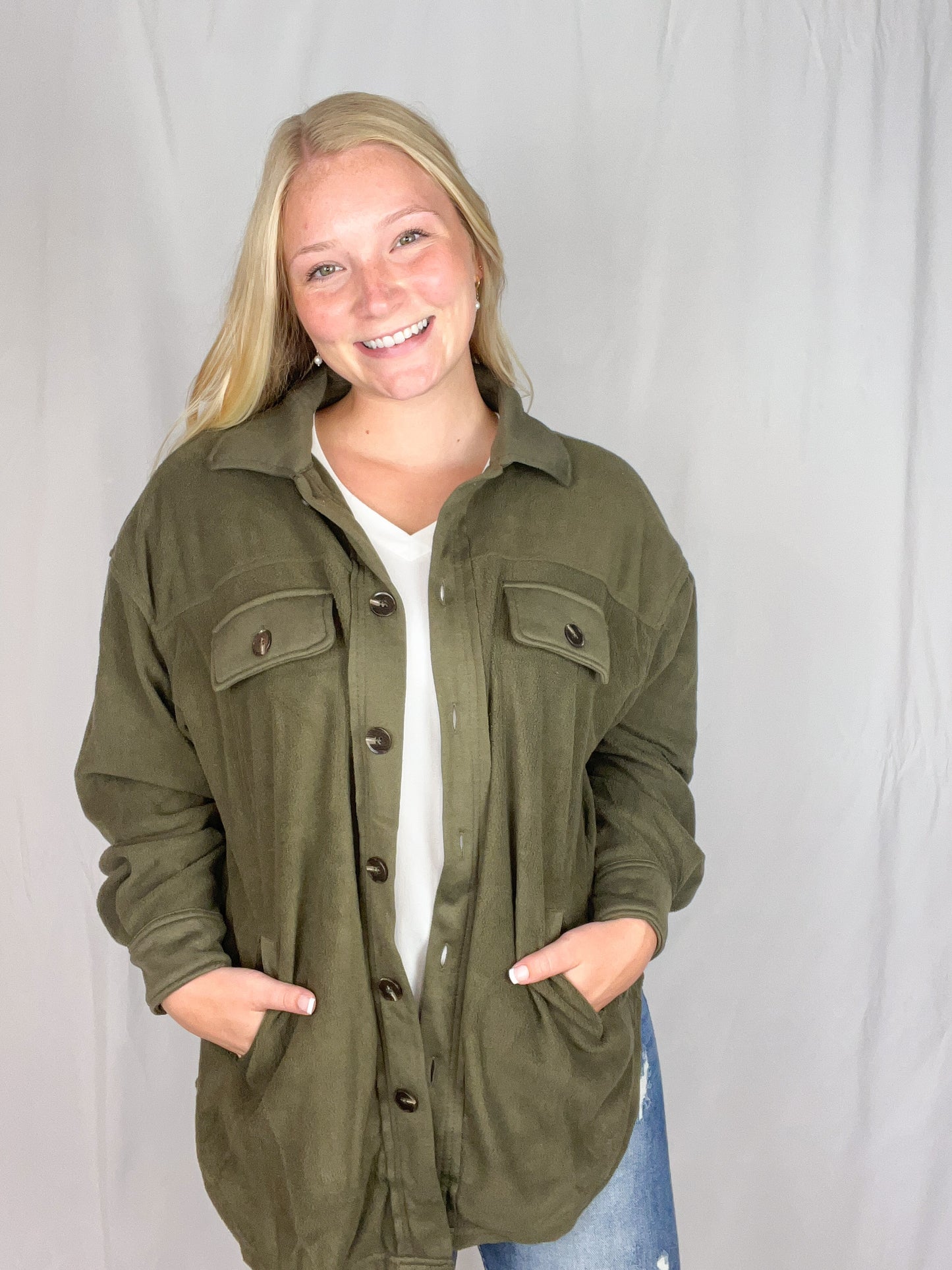 Comfy Fleece Shacket (3 colors)