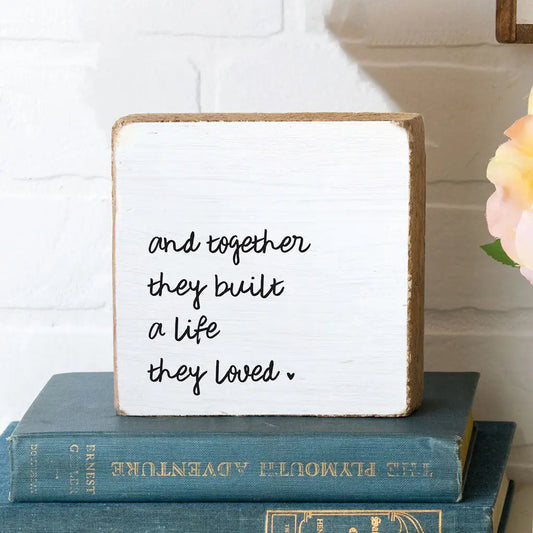 And Together They Built Wood Decor Block