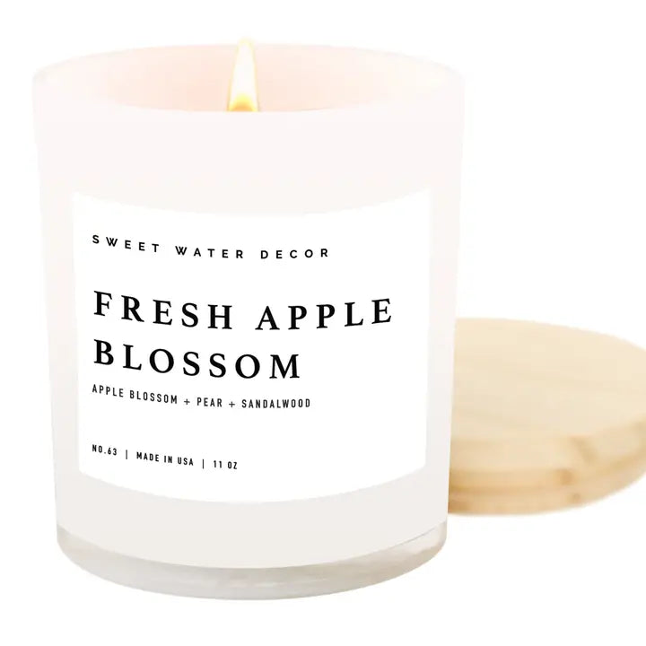 Fresh Apple Blossom Soy Candle - 11oz