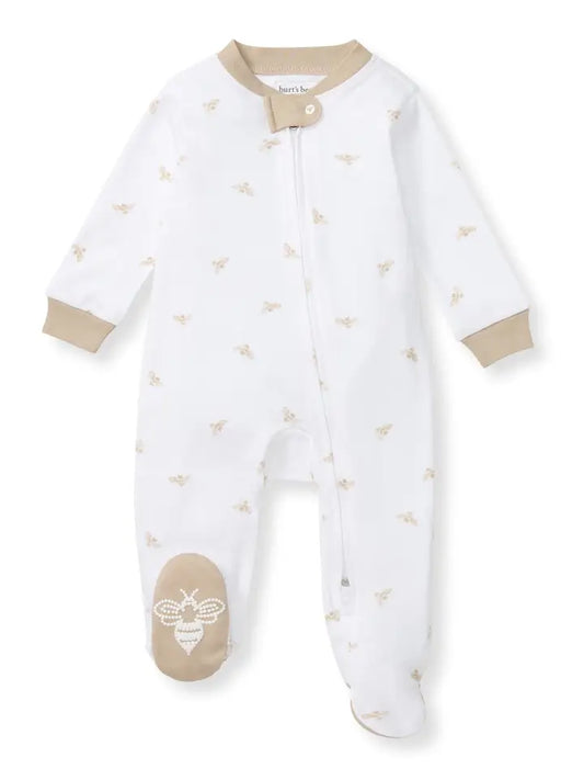 Golden Bee Organic Cotton Sleeper - Off White/Taupe