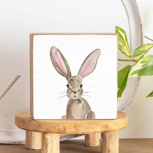 Bunny Wood Decor Block