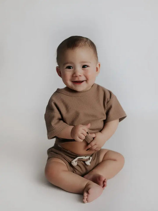 Baby/Toddler Waffle Top & Bottom Set (2 colors)
