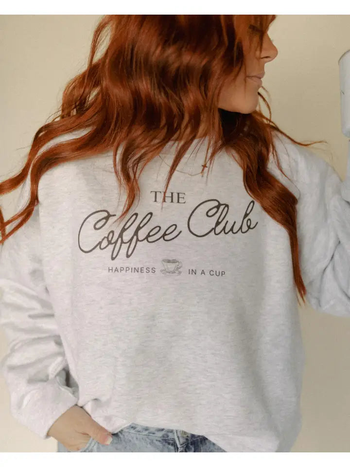 The Coffee Club Graphic Crewneck - Ash