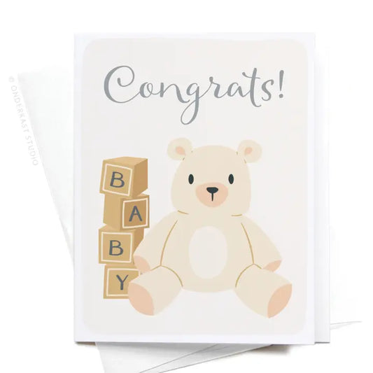 Congrats! Teddy Greeting Card