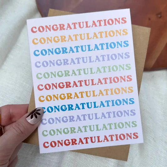 Congratulations Stacked Greeting Card