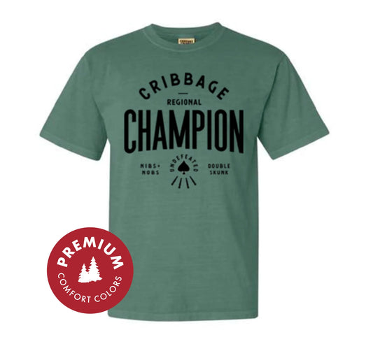 Cribbage Champion Tee - Green