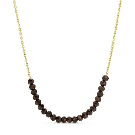 Delicate Crystal Necklace - Black