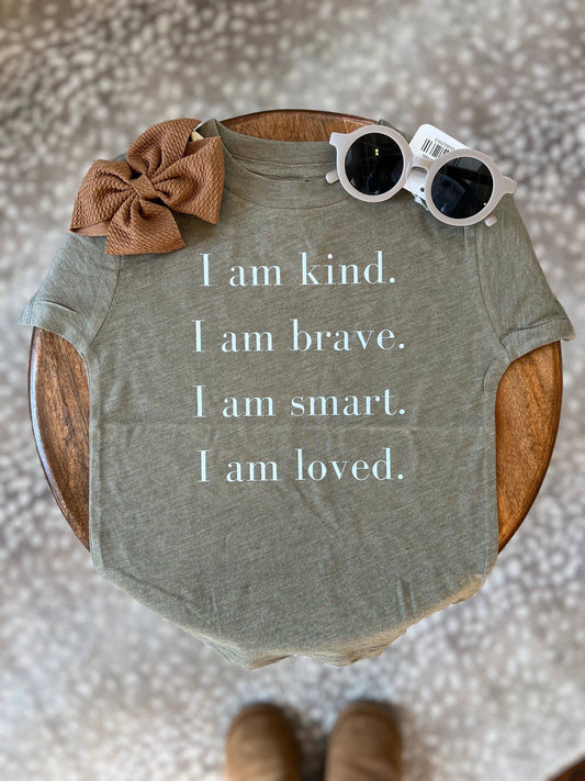 Affirmation Kid's T-Shirt - Olive