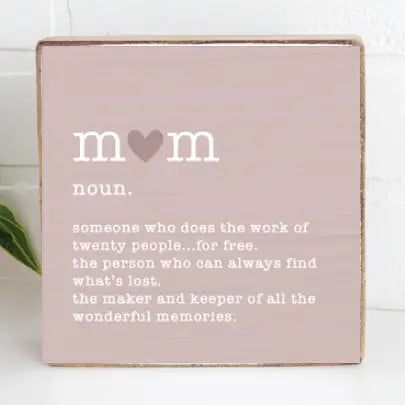 Mom Definition Decor Block
