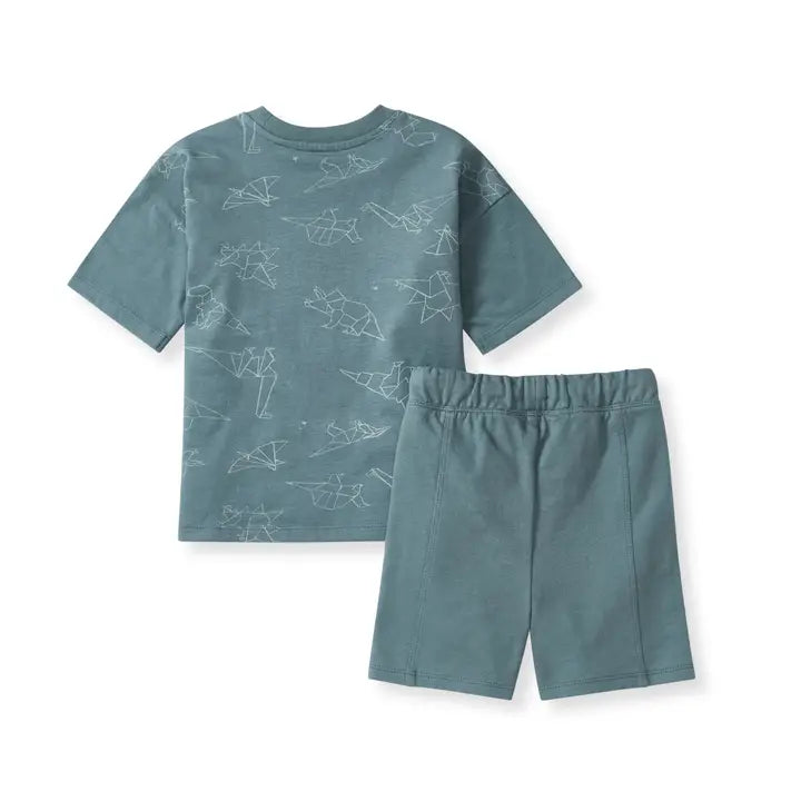 Origami Dinos Boy Boy & Shorts Set