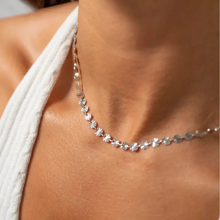 18K Gold Plated Disc Chain Necklace (2 colors)