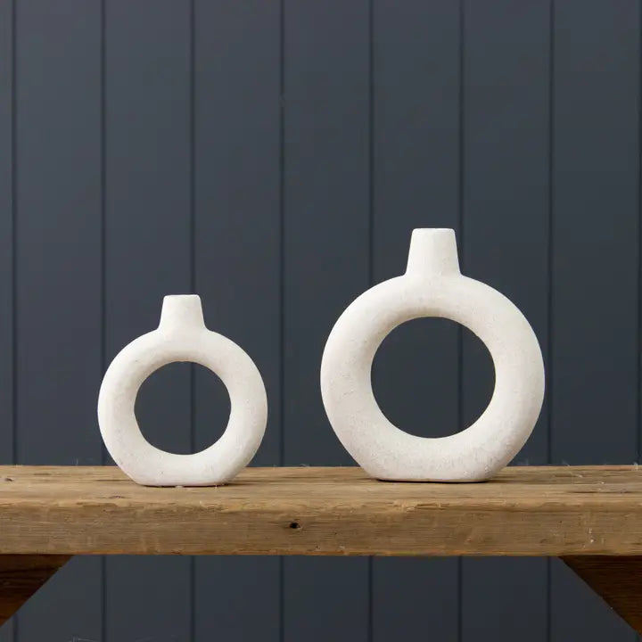Textured Donut Vases (2 sizes)