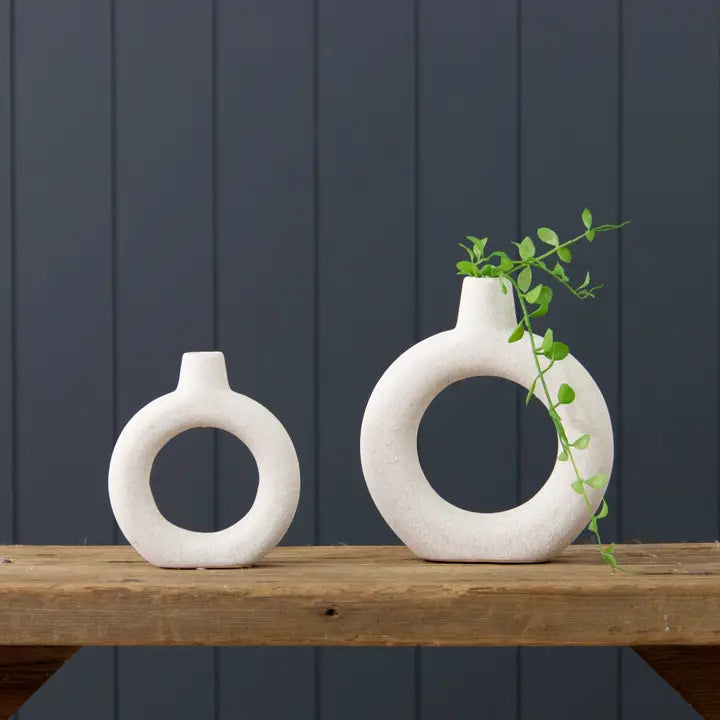 Textured Donut Vases (2 sizes)