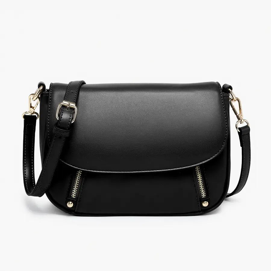 Flapover Dual Zip Crossbody (2 colors)