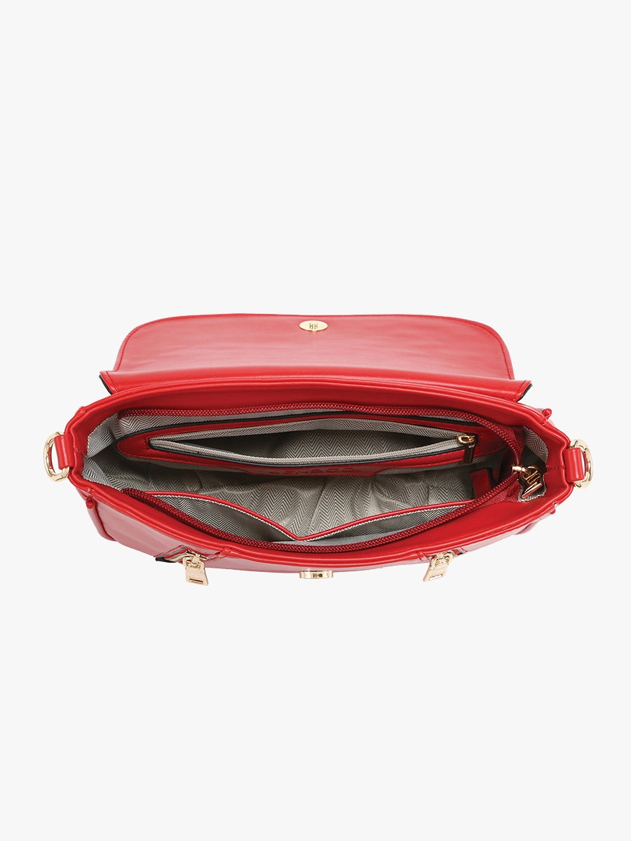 Flapover Dual Zip Crossbody (2 colors)