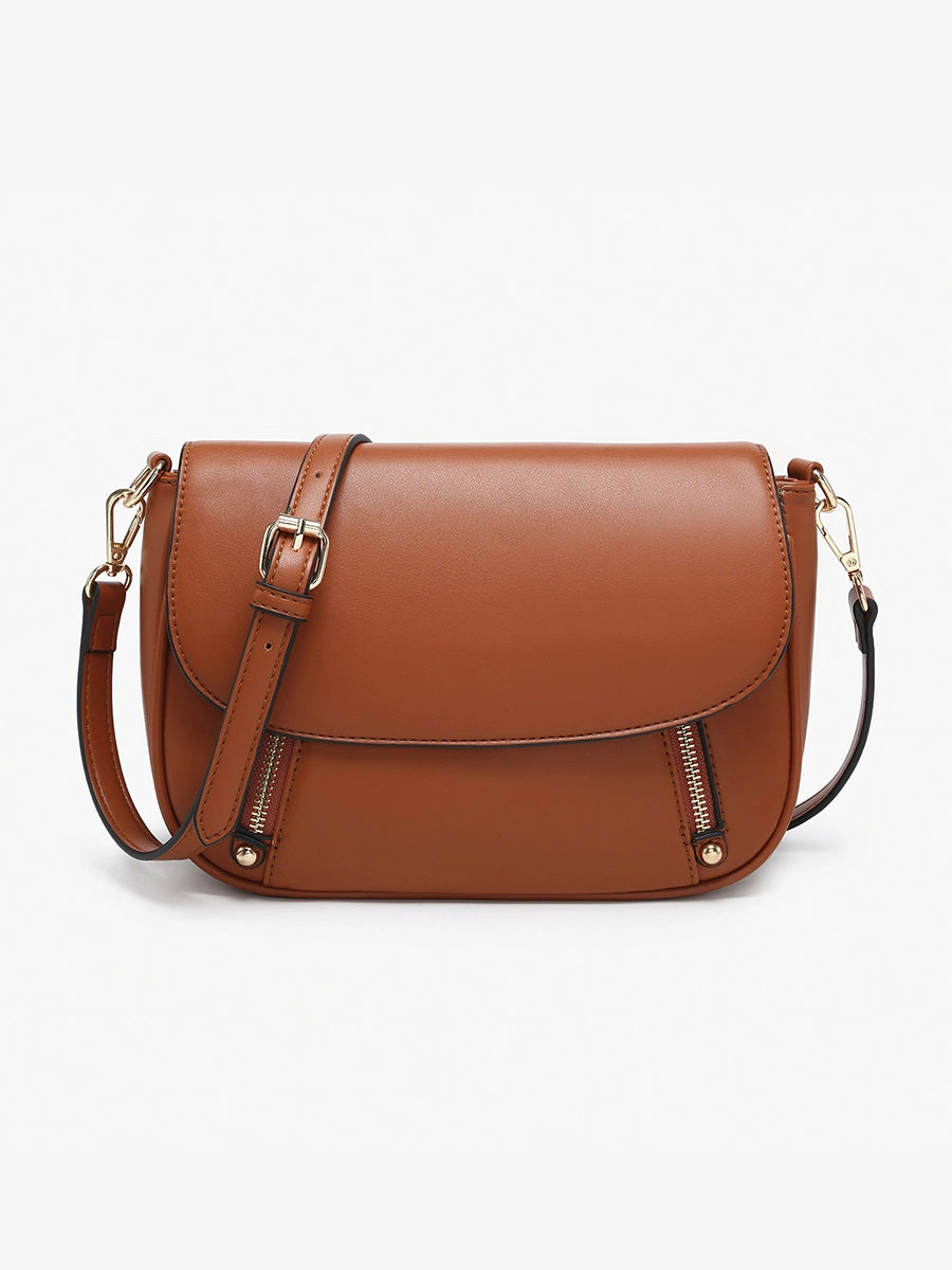 Flapover Dual Zip Crossbody (2 colors)