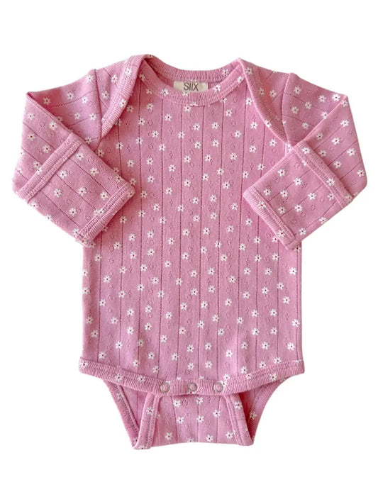 Organic Cotton Pink Flower Onesie